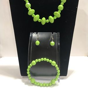 80’s Stretch Necklace, Bracelet & Earrings Set
